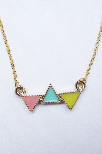 "Multi Color Triangles" Necklace