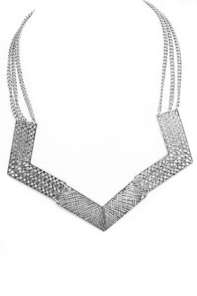 Cresta Silver Hinged Necklace