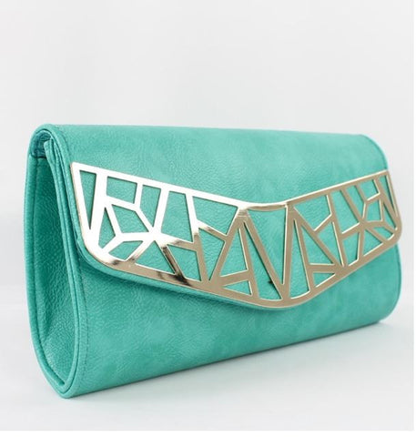 Avenida Clutch in Teal