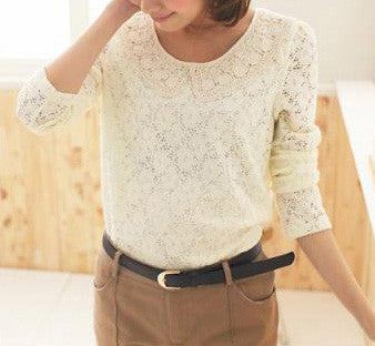 Catalina Ivory Lace Top