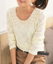 Catalina Ivory Lace Top