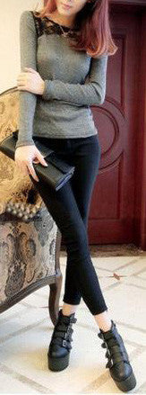 Louise Olive Lace Blouse