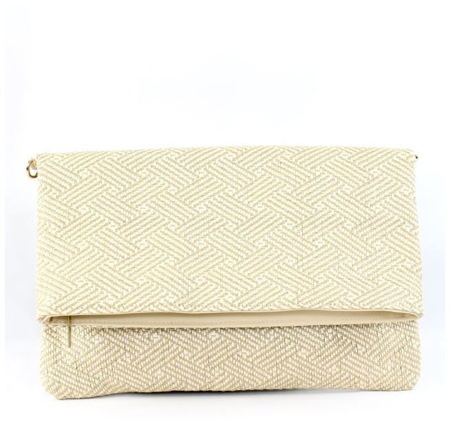 Ellis Clutch in Beige