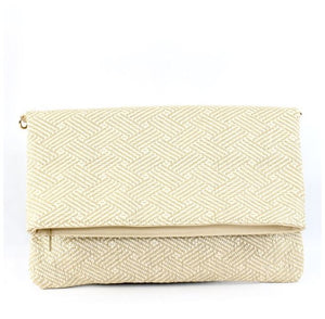 Ellis Clutch in Beige