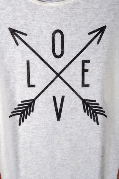 "Love" Graphic Knit Tee