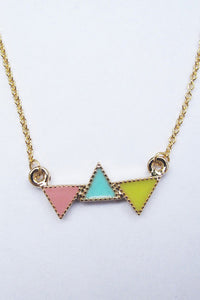 "Multi Color Triangles" Necklace
