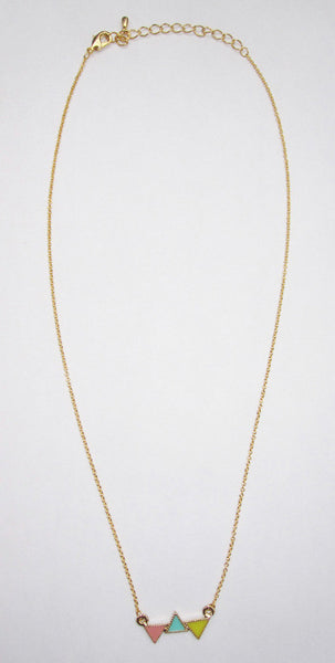 "Multi Color Triangles" Necklace