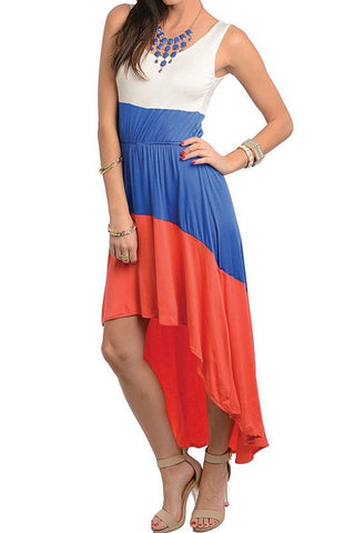 Pacific Red, White and Blue Dress