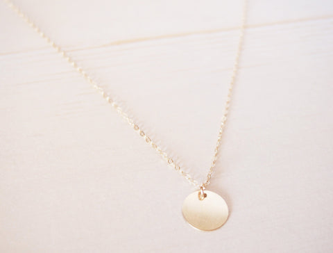 Gold Circle Necklace | Blank