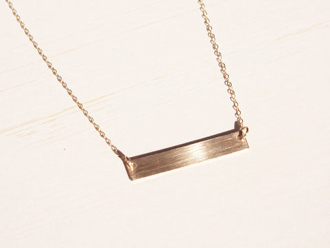 Gold Bar Necklace | Blank