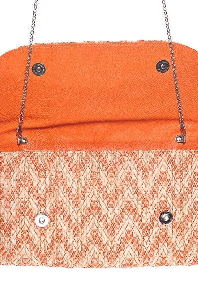 Elenda Zig Zag Clutch