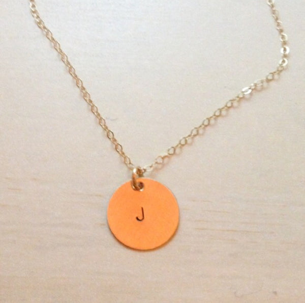 Dainty Gold Circle Necklace // Custom