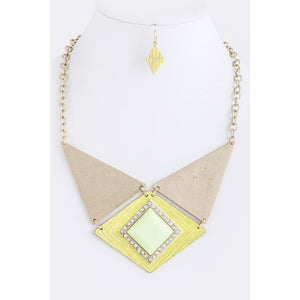 Laverna Triangle Necklace & Earrings