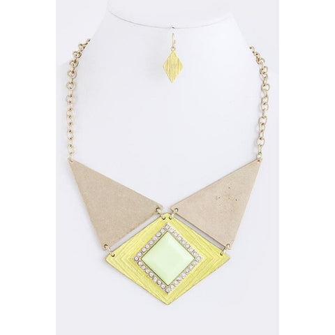 Laverna Triangle Necklace & Earrings