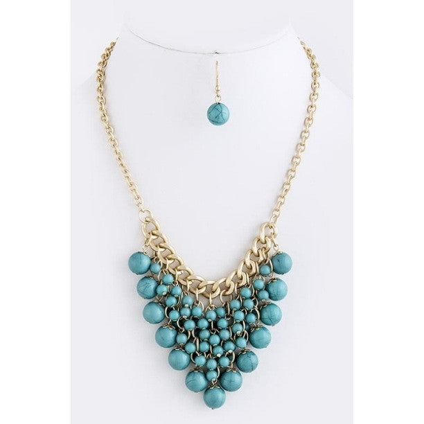 Addison Beaded Necklace & Earrings