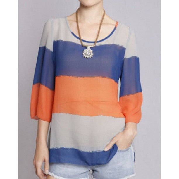 Alexandria Striped Blouse