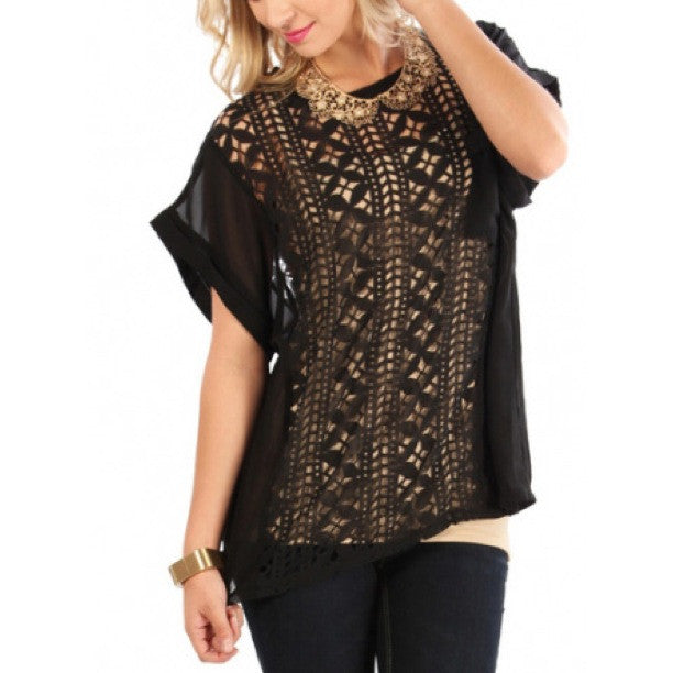 Clarissa Laser Cut Tee