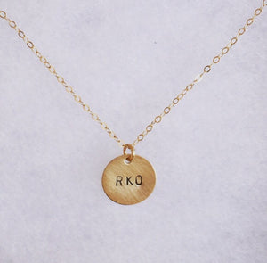 Dainty Gold Circle Necklace // Custom