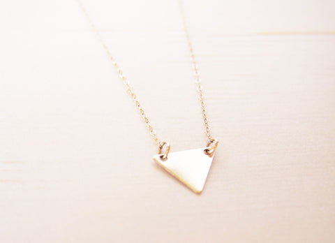 Gold Triangle Necklace | Blank